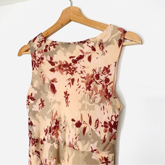 Coldwater Creek Silk Blend Sleeveless Maxi Dress Floral Print Size 6 Petite - Picture 4 of 13